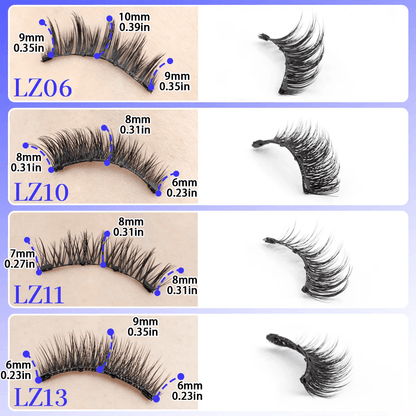 Reusable Magnetic Eyelashes Set Mink Lashes with Tweezers