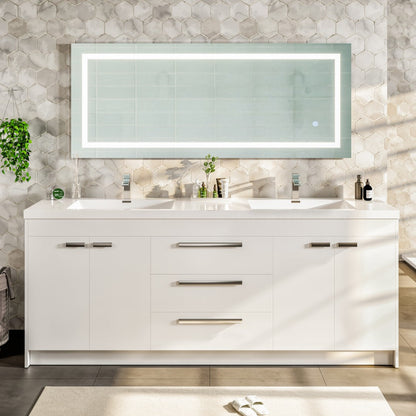 Eviva Lugano Bath Vanity with Acrylic Top and Integrated Sink (24"-84")