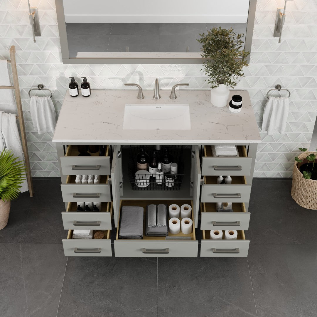 Eviva Aberdeen Bath Vanity with Counter Top and Undermount Porcelain Sink (24"-96")