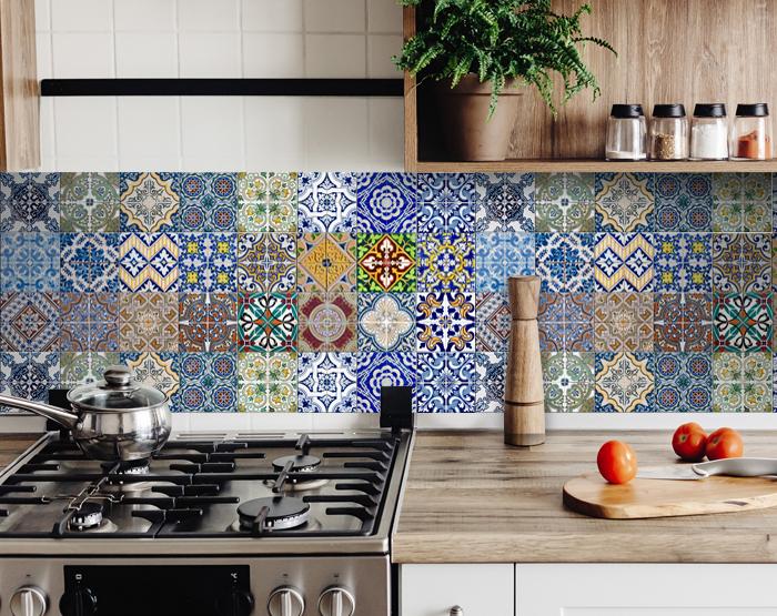 Decorative Tile stickers set of 24 Peel & Stick