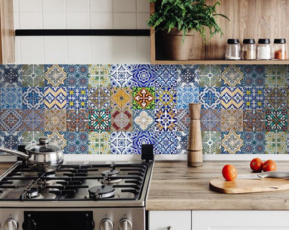 Decorative Tile stickers set of 24 Peel & Stick