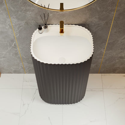 Eviva Haven Pedestal Solid Surface Sink