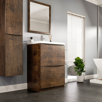 Eviva Smile Bath Vanity with Acrylic Top and Integrated Sink (24"-48")