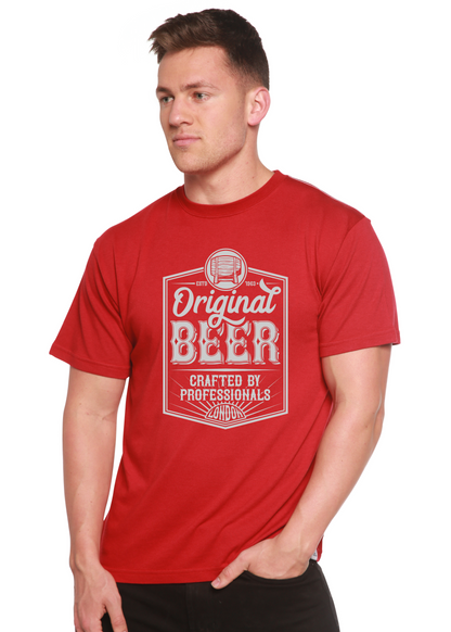 Original Beer Men's Bamboo Viscose/Organic Cotton Short Sleeve Graphic T-Shirt