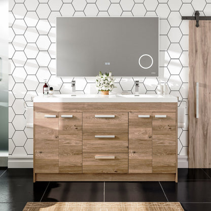 Eviva Lugano Bath Vanity with Acrylic Top and Integrated Sink (24"-84")