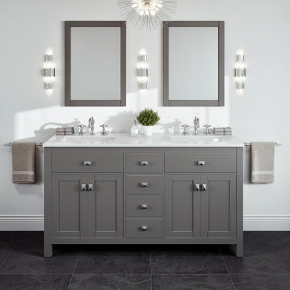 Eviva Artemis Bath Vanity with Engineered Stone Top & Undermount Porcelain Sink (42"-72")