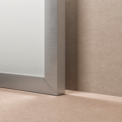 Eviva Vista Brushed Nickel Metal Framed Mirror