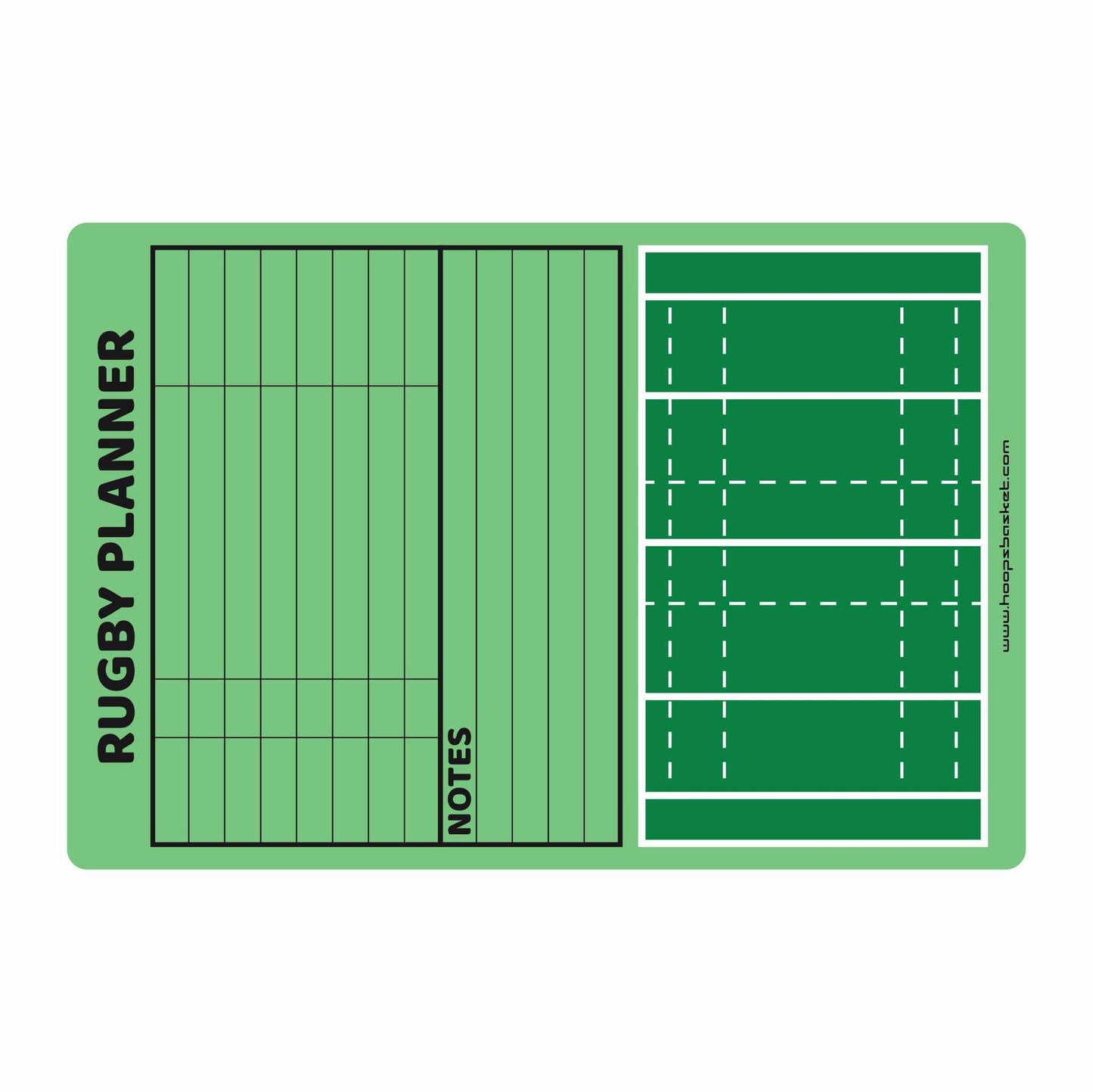 Custom Rugby Magnetic Coaching Board 15.7'' x 10.6'' / 40 x 27 cm