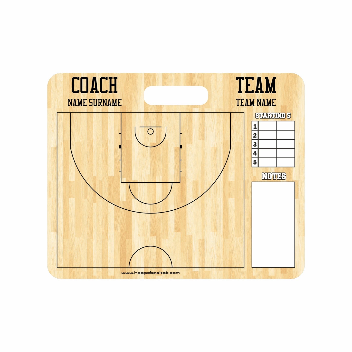 FIBA Custom American Style Magnetic Coaching Board 11.4'' x 9.4'' / 29 cm x 24 cm