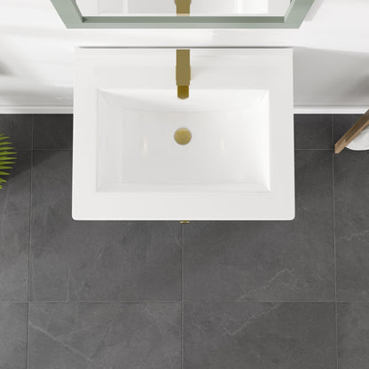 Eviva Seoul Bath Vanity with Porcelain Top and Integrated Sink