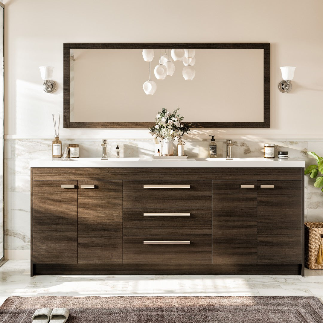 Eviva Lugano Bath Vanity with Acrylic Top and Integrated Sink (24"-84")