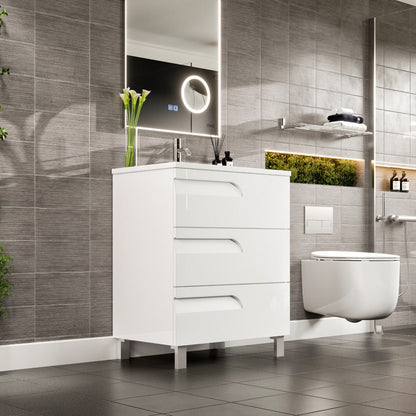 Eviva Joy Bath Vanity with Porcelain Top and Integrated Sink (24"-40")