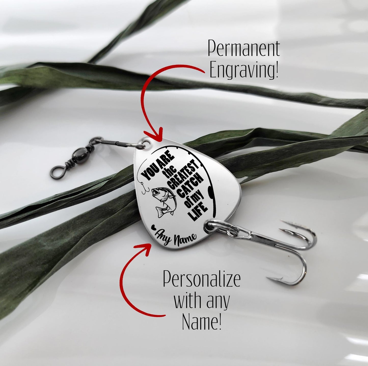 You Are The Greatest Catch Of My Life - Personalized Fishing Lure - Father's Day Gift for Him, Husband, Daddy, Fishing Lovers