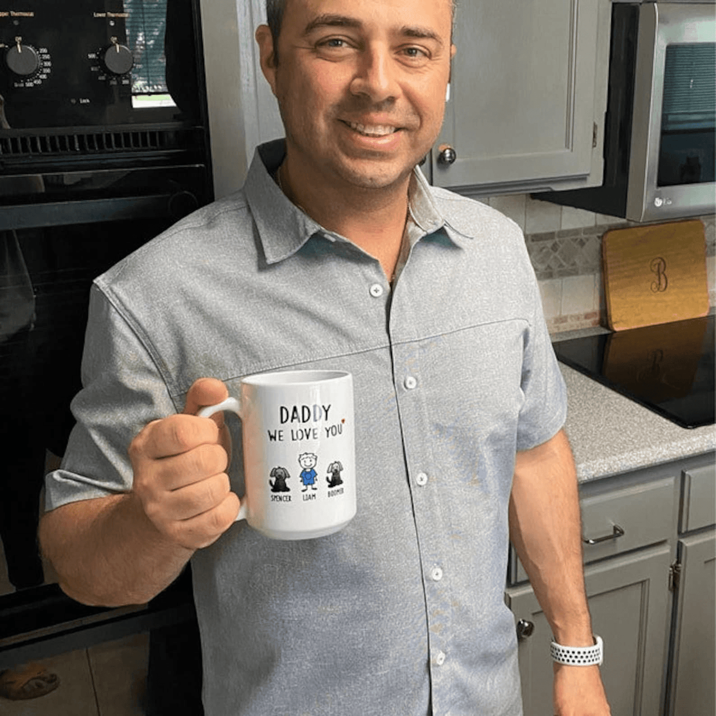 Dad, We Love You - Personalized Custom Coffee Mug - Custom Father's Day Gift for Dad, Papa, Grandpa, Daddy, Dada