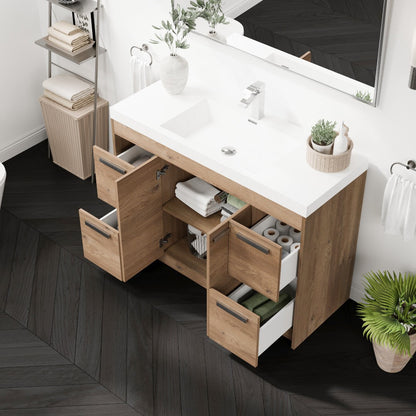 Eviva Lugano Bath Vanity with Acrylic Top and Integrated Sink (24"-84")