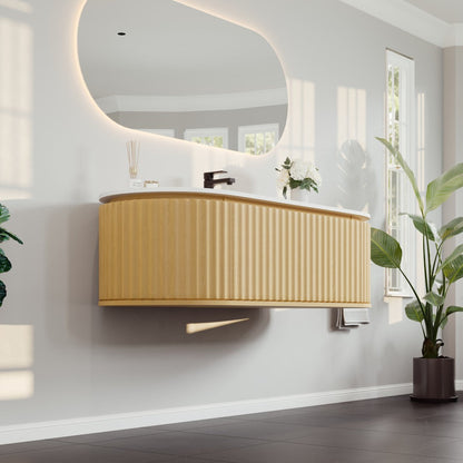 Eviva Haven Wall Mount Bath Vanity with Solid Surface Top and Integrated Sink (39"-71")