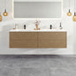 Eviva Lotus Wall Mount Bath Vanity with Solid Surface Top and Integrated Sink (30"-71")