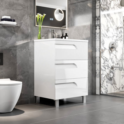 Eviva Joy Bath Vanity with Porcelain Top and Integrated Sink (24"-40")
