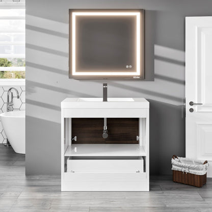 Eviva Grace Bath Vanity with Acrylic Top and Integrated Sink (24"-48")