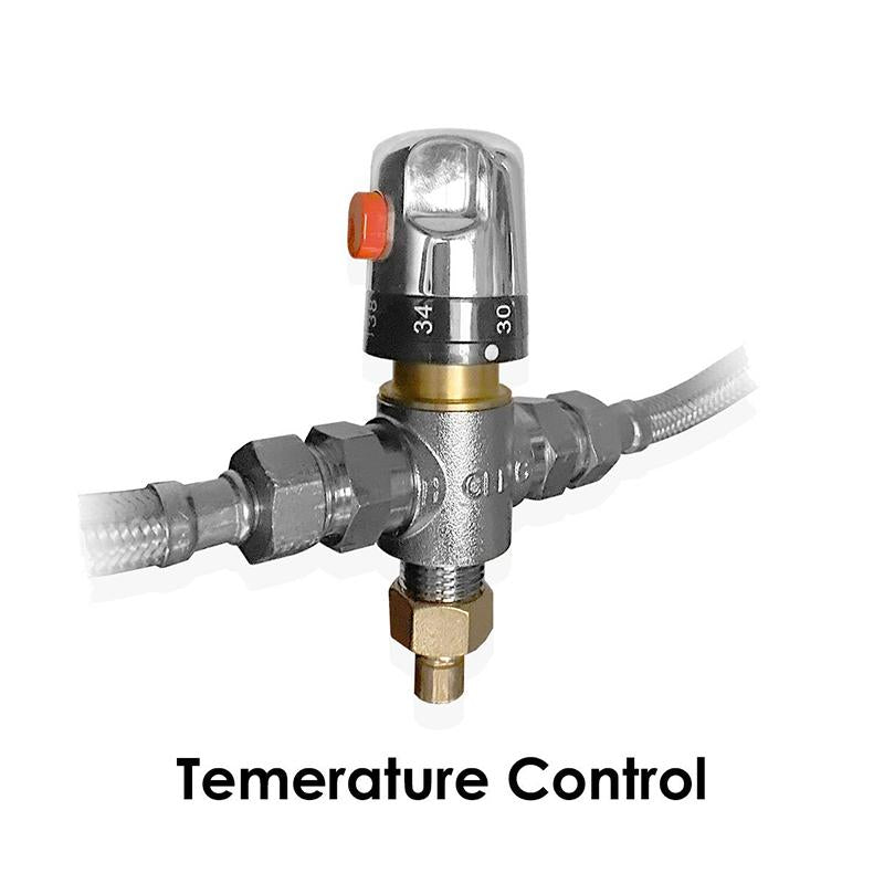 Brushed Nikel Touchless Commercial Faucet with Smart Temperature | Faucets | Kitchen + Metal