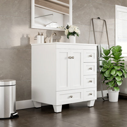 Eviva Acclaim Bath Vanity with Counter Top and Undermount Porcelain Sink (24"-30")