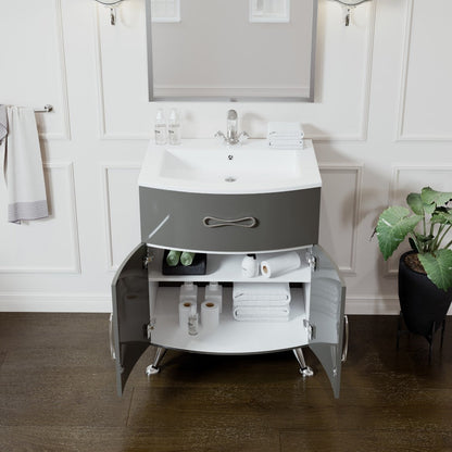 Eviva Lina Bath Vanity with Porcelain Top and Integrated Sink