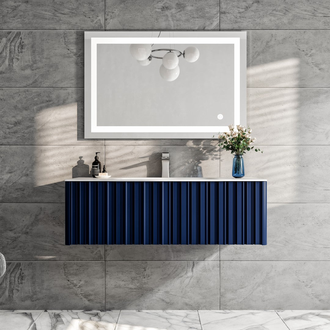 Eviva Dolce Vita Wall Mount Bath Vanity with Solid Surface Top and Integrated Sink