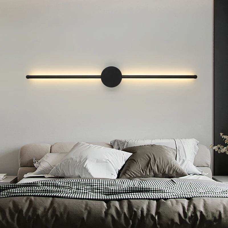 60cm Wall Light Modern Long LED Light Black – Sleek Indoor Lighting Fixture