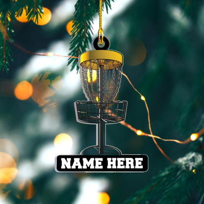 Disc Golf Christmas Ornament - Personalized Custom Shaped Acrylic Ornament - Christmas Gift For Golfers, Golf Lovers