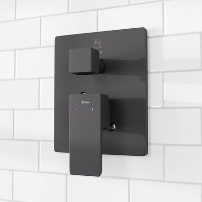 Eviva Edge Shower System with Slide Bar Hand-Shower and Thermostatic Valve