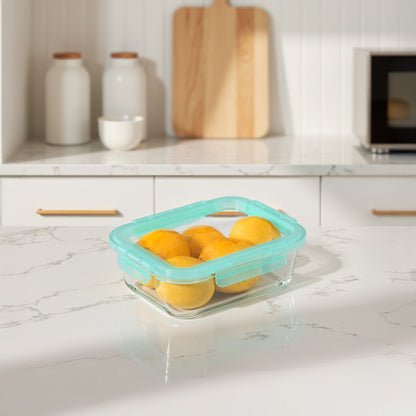 Glass Containers with Flexible Silicone Lids - Set of 3