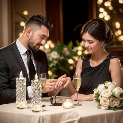 Flameless LED Rose Projection Candle Light for Home Decor, Parties, Wedding Gift