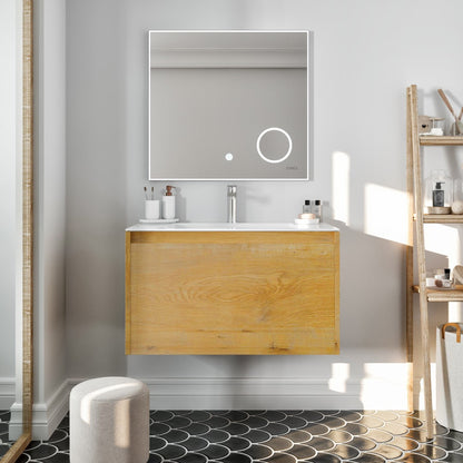 Eviva Madeira Wall Mount Bath Vanity with Acrylic Top and Integrated Sink (20"-48")