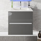 Eviva Ikaro Wall Mount Bath Vanity with Porcelain Top and Integrated Sink