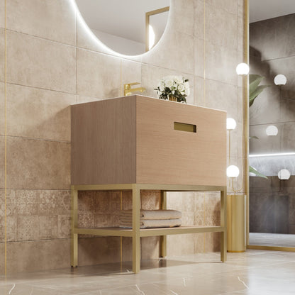 Eviva Iris Bath Vanity with Solid Surface Top and Integrated Sink