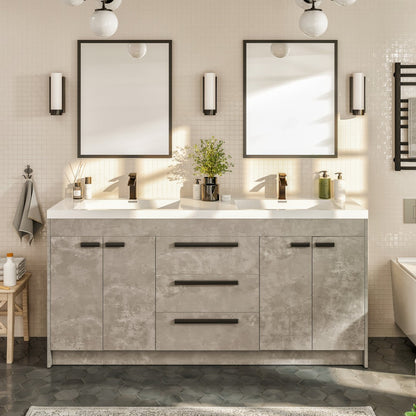 Eviva Lugano Bath Vanity with Acrylic Top and Integrated Sink (24"-84")