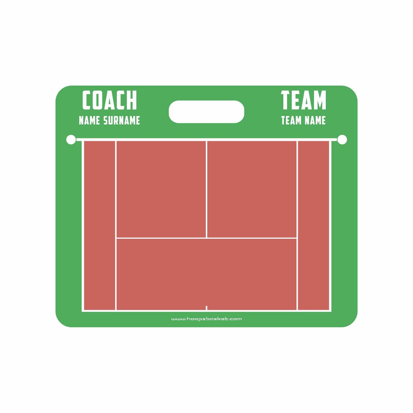 Custom Tennis Magnetic Coaching Board 11.4'' x 9.4'' / 29 cm x 24 cm