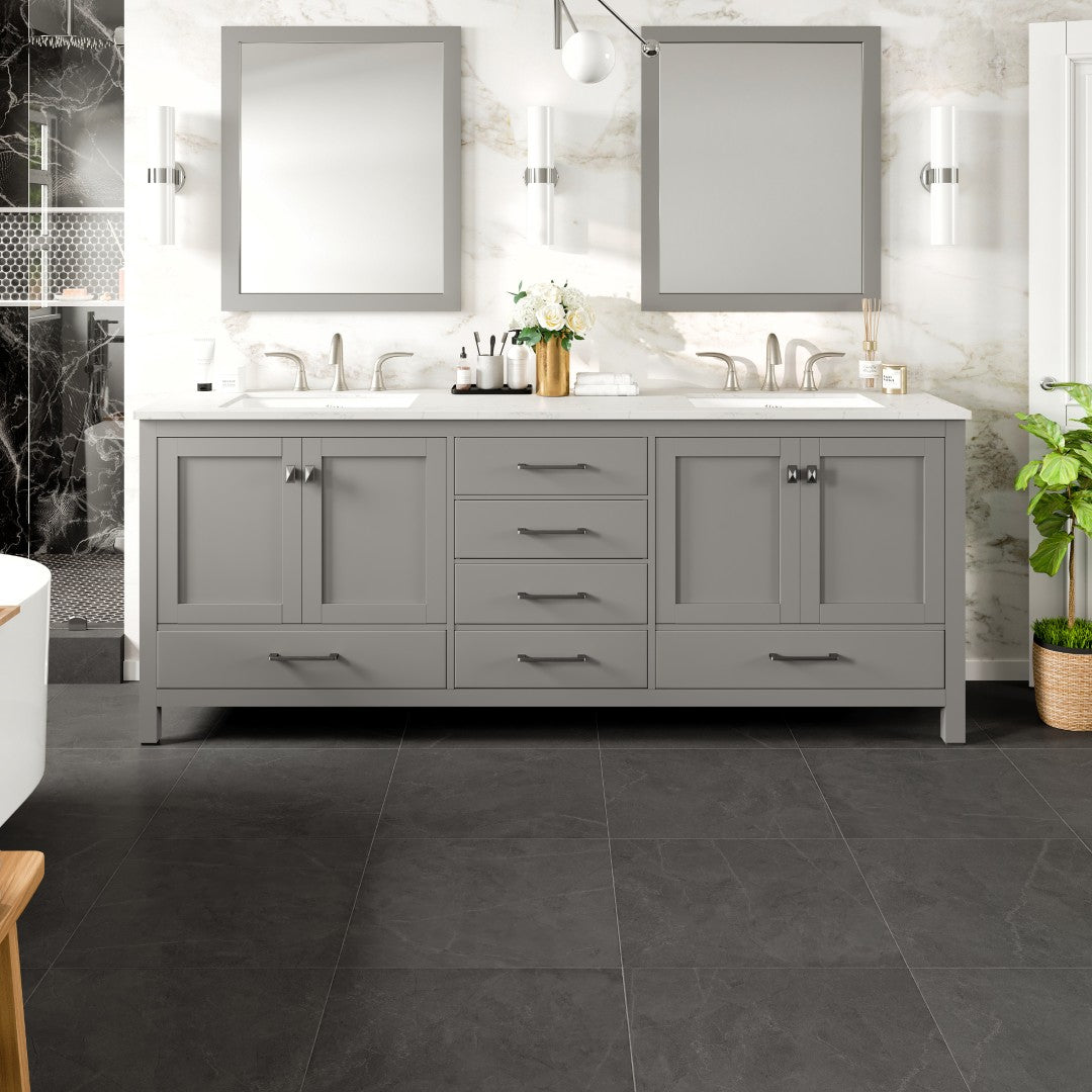 Eviva Aberdeen Bath Vanity with Counter Top and Undermount Porcelain Sink (24"-96")