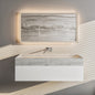 Eviva Fritti Wall Mount Bath Vanity with Carrara Marble Top and Integrated Sink