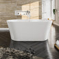 Eviva Emely 60" Glossy White Oval Acrylic Freestanding Bathtub