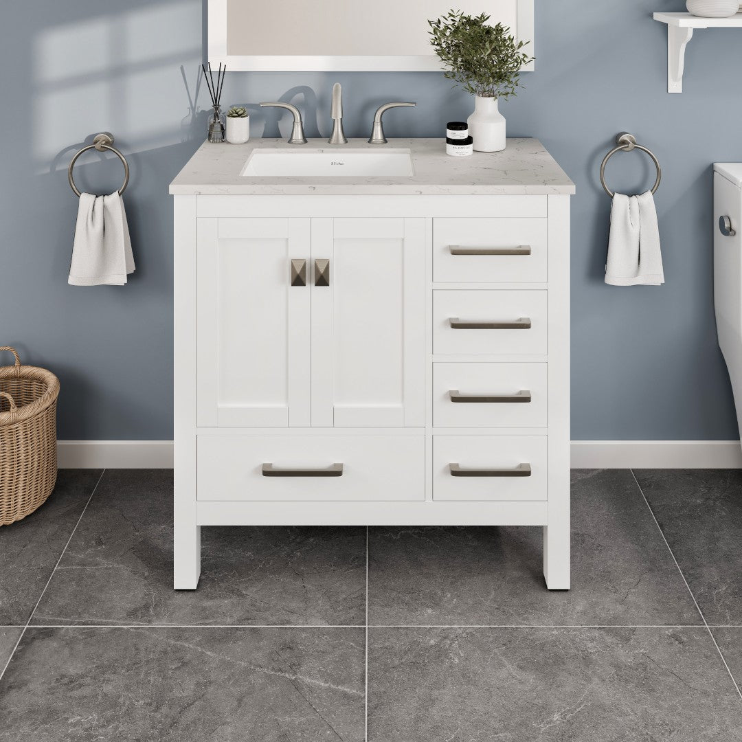 Eviva Aberdeen Bath Vanity with Counter Top and Undermount Porcelain Sink (24"-96")