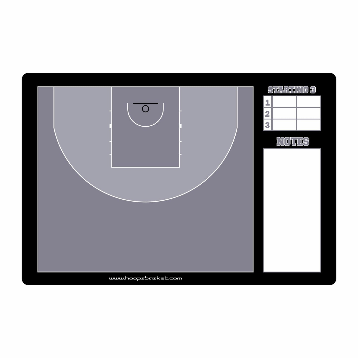 Custom 3x3 Basketball Coaching Board 15.7 x 10.6