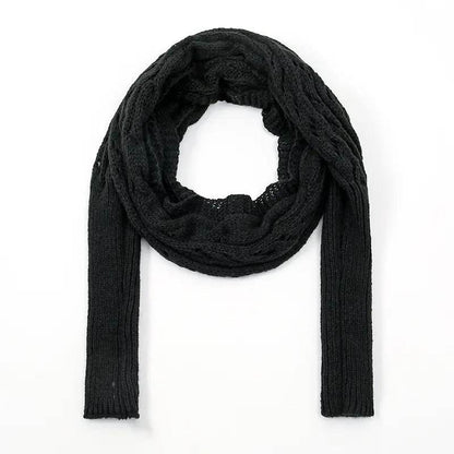 Bohemian Braided Crochet Sweater Scarf with Sleeves for Women