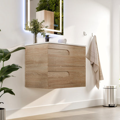 Eviva Joy Bath Vanity with Porcelain Top and Integrated Sink (24"-40")