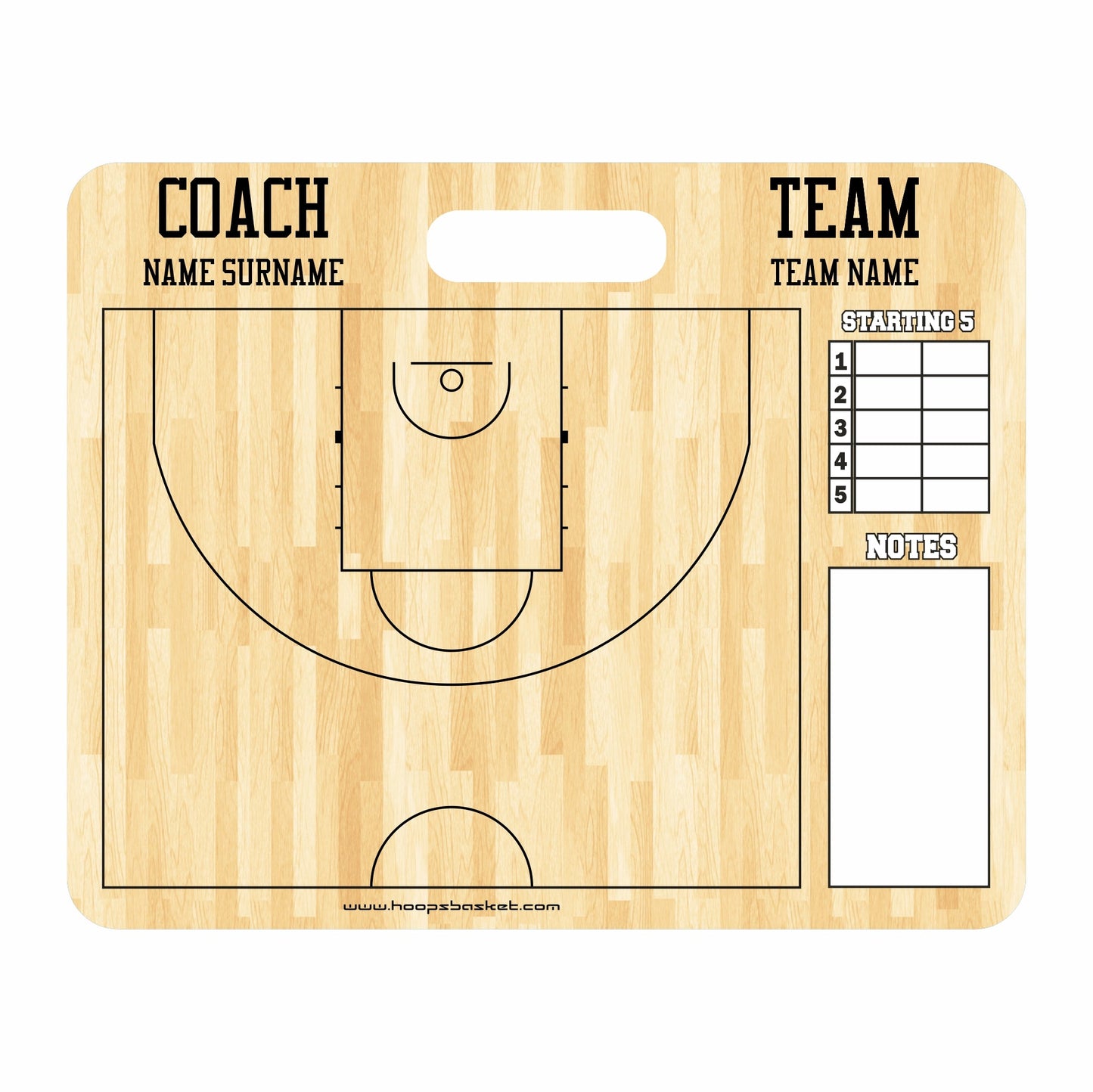 FIBA Custom American Style Magnetic Coaching Board 15.7'' x 12.6'' / 40 cm x 32 cm