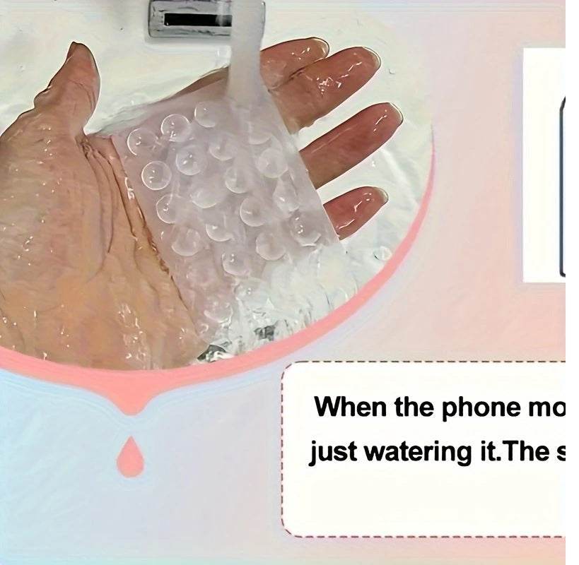 2pcs Double-Sided Silicone Phone Wall Mount with Suction Grip