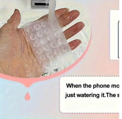 2pcs Double-Sided Silicone Phone Wall Mount with Suction Grip