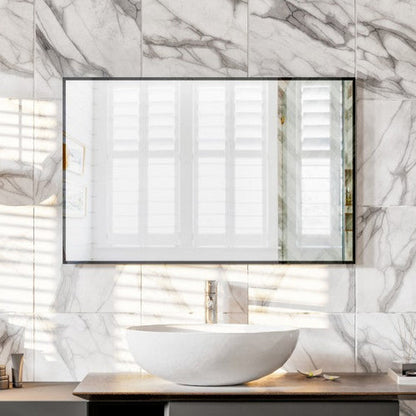 Eviva Black Black Metal Framed Mirror