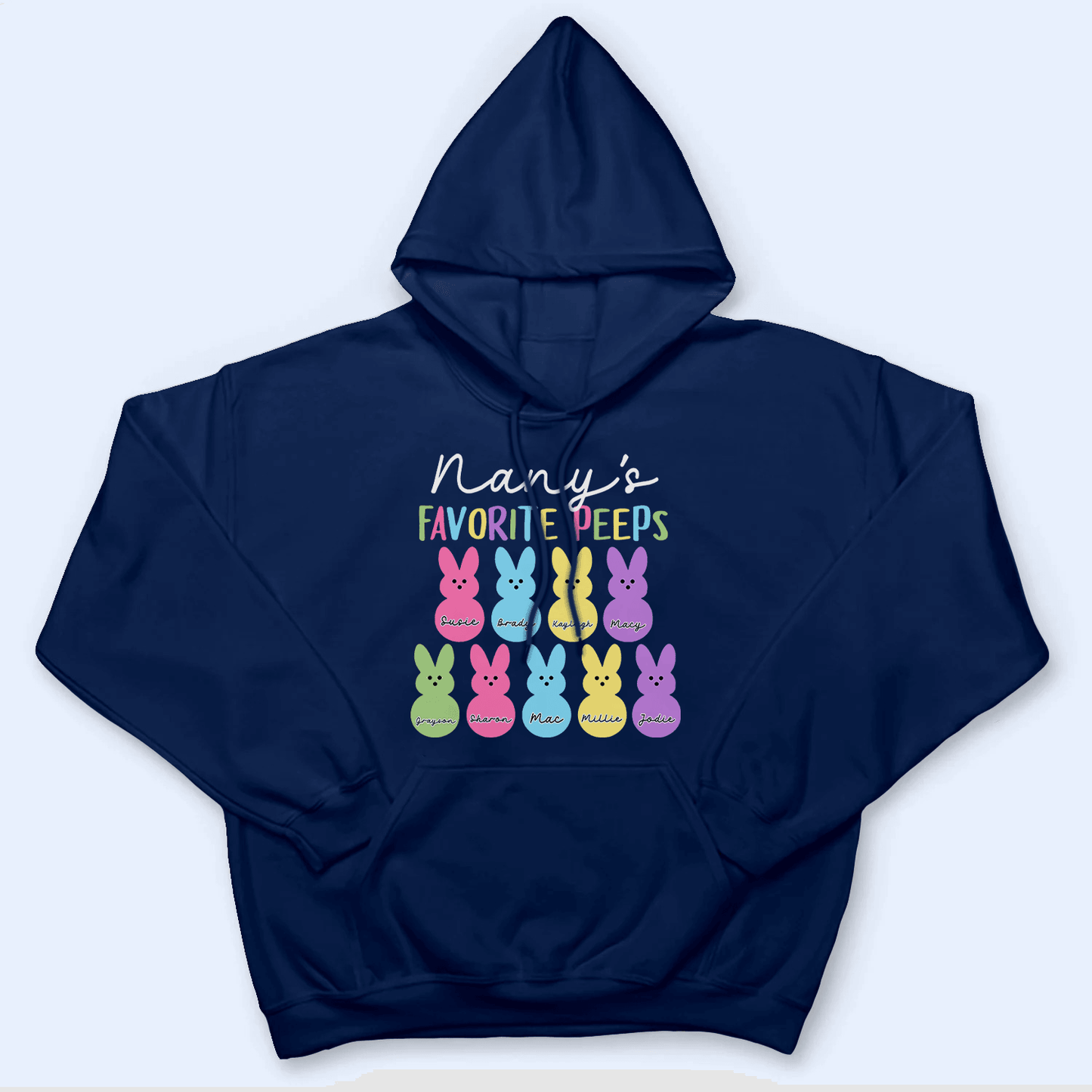 Grandma's Favorite Bunny Easter Bunnies - Personalized Custom T Shirt - Easter, Birthday, Loving, Funny Gift for Grandma/Nana/Mimi, Mom, Wife, Grandparent