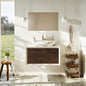 Eviva Santa Monica Wall Mount Bath Vanity with Acrylic Top and Vessel Solid Surface Sink (30"-36")